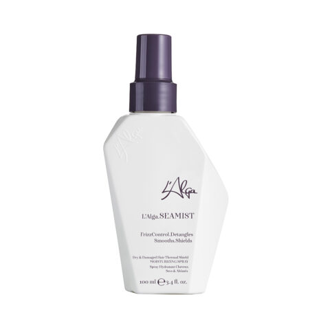 Moisture spray. Leave-in. Pre-styling anti-frizz. Detangles and moisturizes. Conditions, smooths, strengthens, protects and improves hair and scalp.