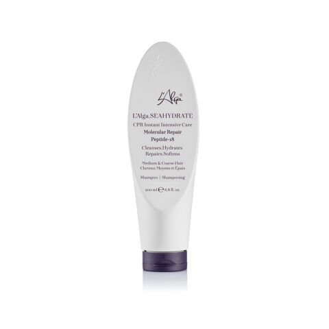 L'Alga Peptide-18 shampoo This rejuvenating shampoo gently cleanses, boosts hydration, and repairs damage while restoring hair from within.